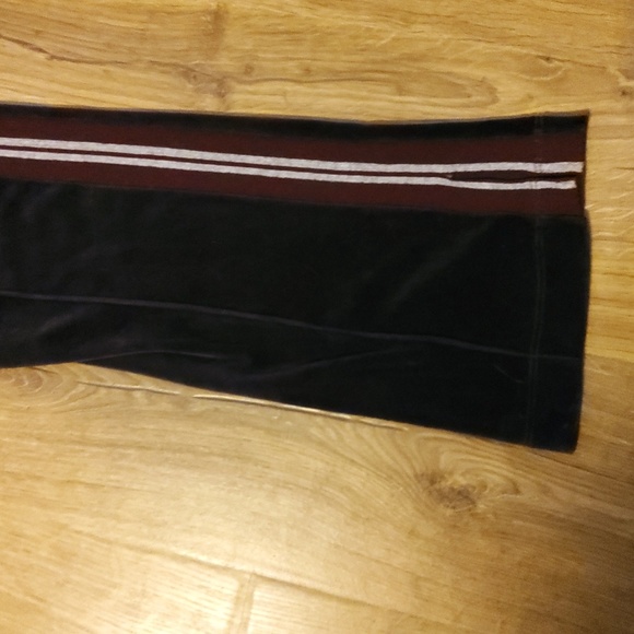 VINCE Brown Velour Striped Pants - Picture 2 of 4